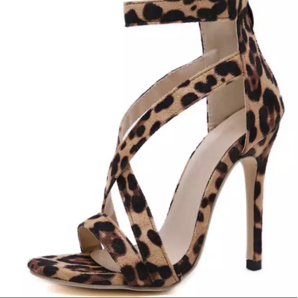 Leopard Strappy Heels